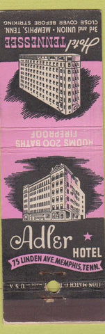 Matchbook Cover - Hotel Tennessee Memphis TN