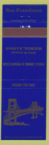 Matchbook Cover - San Franciscan Restaurant Wichita KS