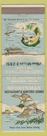 Matchbook Cover - Sportsman Restaurant Ventura CA