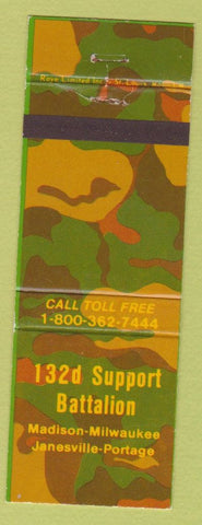 Matchbook Cover - 123d Support Battalion Madison Milwaukee Janesville Portage WI