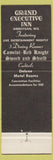 Matchbook Cover - Grand Executive Inn Sheboygan WI