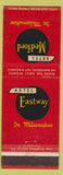 Matchbook Cover - Hotel Eastway Milwaukee WI