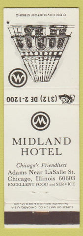 Matchbook Cover - Midland Hotel Chicago IL