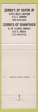 Matchbook Cover - Zorba's Greek Restaurant Aspen Colorado Champaign IL