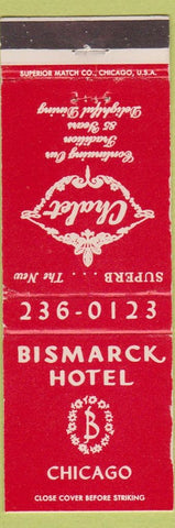 Matchbook Cover - Bismarck Hotel Chicago IL WEAR