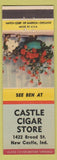 Matchbook Cover - Castle Cigar Store New Castle IN