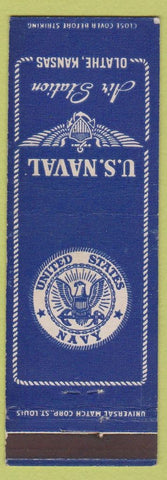 Matchbook Cover - US Naval Air Station Olathe KS