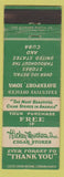 Matchbook Cover - Hickey Freeman  Cigar Stores Davenport IA headquarters