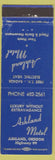 Matchbook Cover - Ashland Motel Ashland OR WEAR