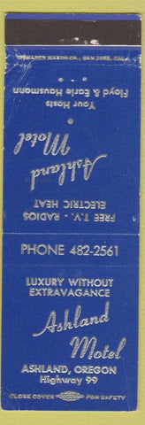 Matchbook Cover - Ashland Motel Ashland OR WEAR