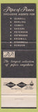 Matchbook Cover - Pipe of Peace Nassau Bahamas tobacco dunhill barling ronson