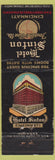 Matchbook Cover - Hotel Sinton Cincinnati OH WEAR black
