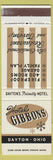 Matchbook Cover - Hotel Gibbons Dayton OH