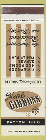 Matchbook Cover - Hotel Gibbons Dayton OH