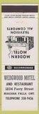 Matchbook Cover - Wedgwood Motel Niagara Falls ON