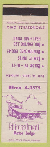Matchbook Cover - Stardust Motor Lodge Strongsville OH