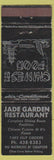 Matchbook Cover - Jade Garden Chinese Restaurant London ON WEAR