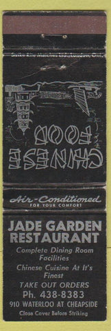 Matchbook Cover - Jade Garden Chinese Restaurant London ON WEAR