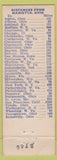 Matchbook Cover - Evergreen Shade Steak House Marietta OH WEAR