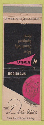 Matchbook Cover - The Deshler Wallick Hotel Columbus OH WEAR