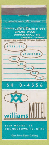 Matchbook Cover - Williams Motel Youngstown OH