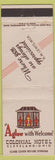 Matchbook Cover - Colonial Hotel Cleveland OH