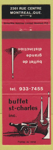Matchbook Cover - Buffet ST Charles Montreal QC