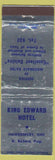 Matchbook Cover - King Edward Hotel Hawkesbury ON WEAR