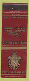 Matchbook Cover - Hotel Sacramento CA WEAR
