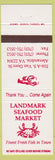 Matchbook Cover - Landmark Seafood Market Alexandria VA lobster crab