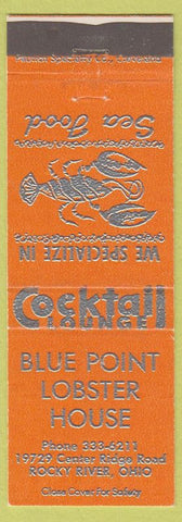 Matchbook Cover - Blue Point Lobster House Rocky River OH lobster orange