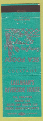 Matchbook Cover - Callahan's Riverside House Essex MA lobster