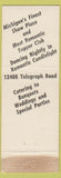 Matchbook Cover - John Zittel's Covered Wagon Inn Taylor Center MI WEAR