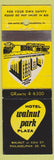 Matchbook Cover - Hotel Walnut Park Plaza Philadelphia PA