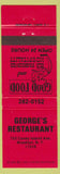 Matchbook Cover - George's Restaurant Brooklyn NY