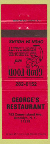 Matchbook Cover - George's Restaurant Brooklyn NY