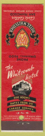Matchbook Cover - Hotel Whitcomb San Francisco CA feature