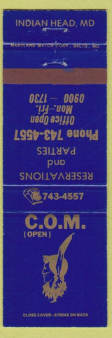 Matchbook Cover - Officers' Mess Open Indian Head MD military