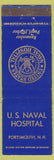 Matchbook Cover - US Naval Hospital Portsmouth NH Pearl Harbor reference