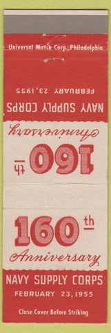 Matchbook Cover - 160th Anniversary Navy Supply 1955