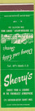 Matchbook Cover - Sherry's Restaurant Quincy MA