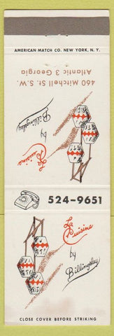 Matchbook Cover - Le Cuisine by Billingsley Atlanta GA WEAR