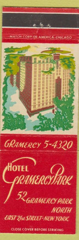 Matchbook Cover - Hotel Gramercy Park New York City