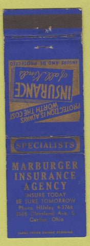 Matchbook Cover - Masburger Insurance Canton OH WEAR
