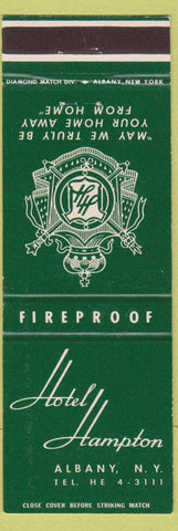 Matchbook Cover - Hotel Hampton Albany NY