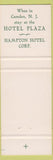 Matchbook Cover - Hotel Hampton Albany NY