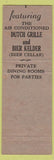 Matchbook Cover - Hotel Warm Friend Tavern Holland MI