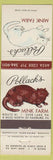 Matchbook Cover - Pollack's Mink Farm Deer Lake PA Hamburger
