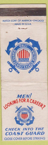 Matchbook Cover - United States Coast Gaurd Recruiting WEAR