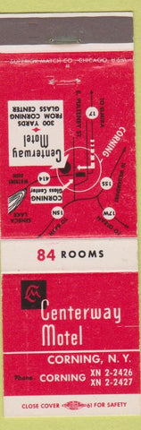 Matchbook Cover - Centerway Motel Corning NY